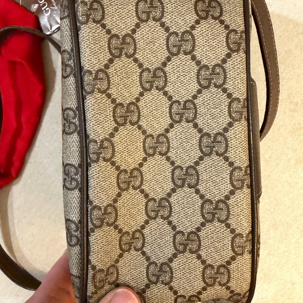 Gucci Monogram Brown and Cream Shoulder Bag Vintage 1983 - Picture 15 of 15